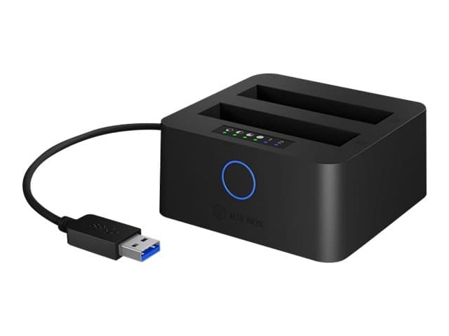 RaidSonic ICY BOX IB-2502CL-U3 - HDD-dokkestasjon med dataindikator, strømindikator, på/av-strømbryter, klonefunksjon - 2.5" - SATA 6Gb/s - 600 MBps