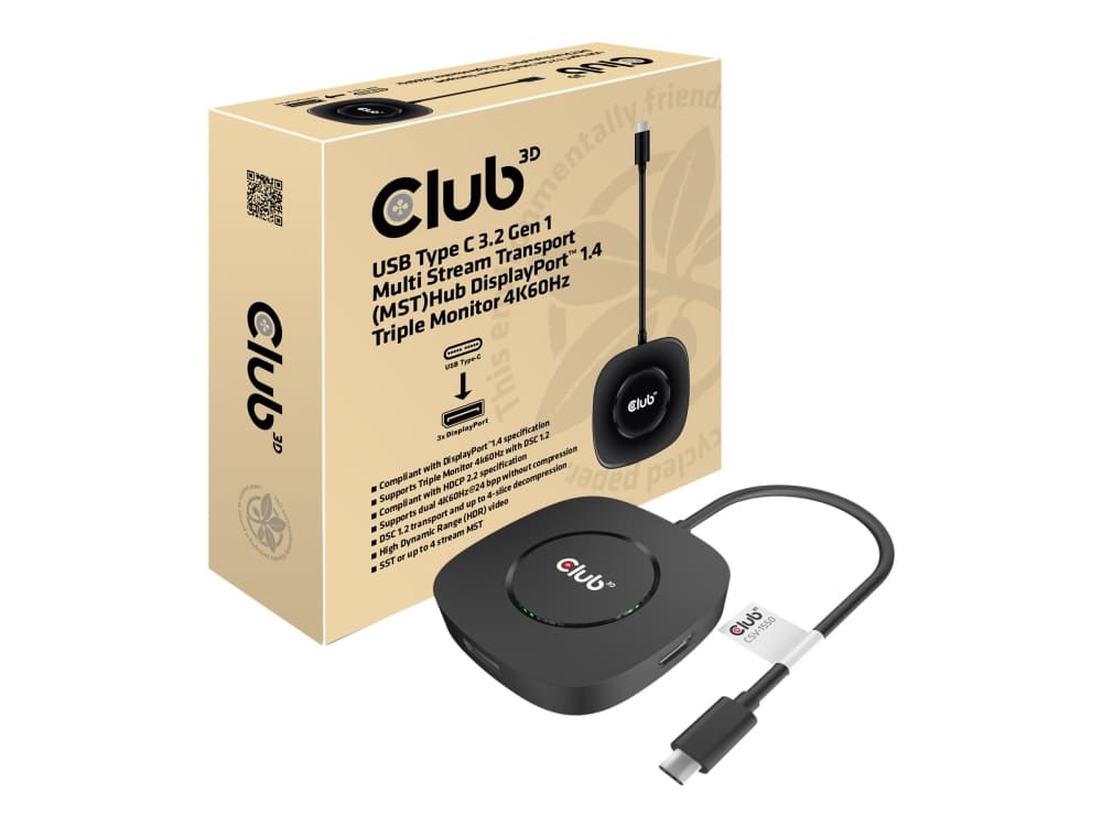 Club3D - Dokkingstasjon - USB-C 3.2 Gen 1 - DP