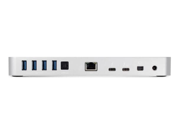 OWC OWCTB3DK12PSL, Koblet med ledninger (ikke trådløs), Thunderbolt 3, USB Type-A, 10,100,1000 Mbit/s, Svart, Sølv, SD