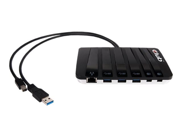 Club3D SenseVision Y-Cabled Docking Station - Dokkingstasjon - USB - 2 x Mini DP - GigE