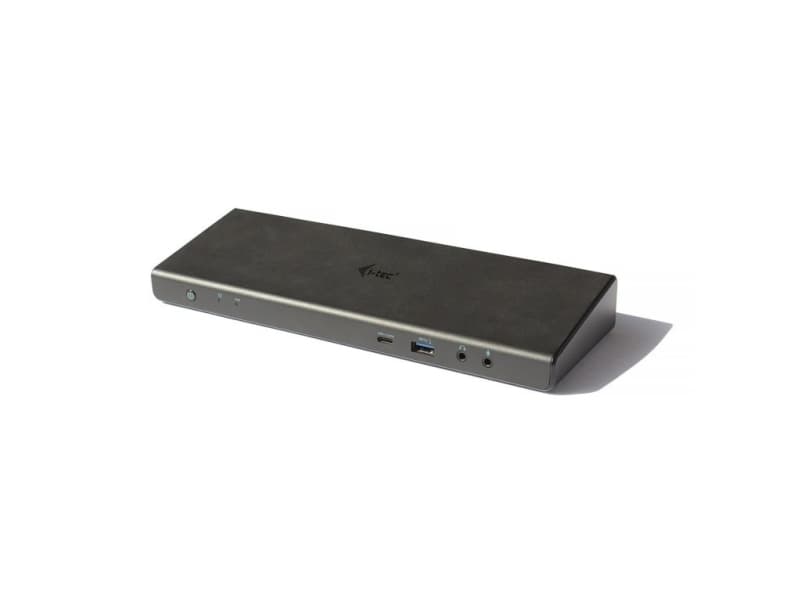 i-tec CADUAL4KDOCKPD, Koblet med ledninger (ikke trådløs), Thunderbolt 3, 85 W, 3,5 mm, 10,100,1000 Mbit/s, Svart, Turkis