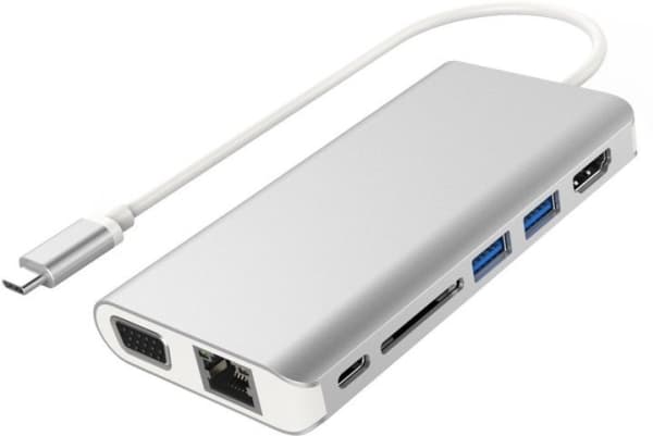 PremiumCord USB3.1 Type C to HDMI Station/Replicator + VGA + RJ45 + 2xUSB3.0 + SD Card + 3.5mm + PD Charging