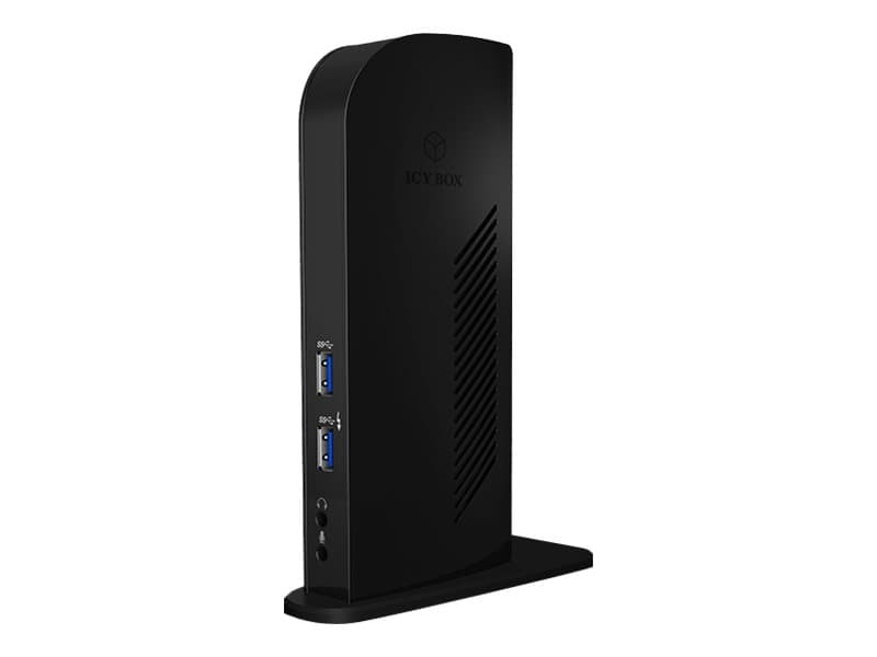 RaidSonic ICY BOX IB-DK2242AC - Dokkingstasjon - USB-C - 2 x DP - GigE - 45 watt