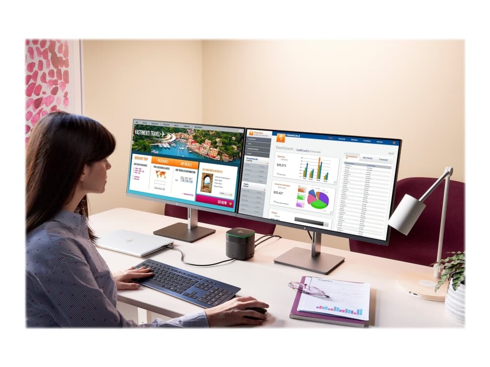 HP Thunderbolt Dock G2 with Audio Module - Dokkingstasjon - USB-C - VGA, 2 x DP - GigE - 120 watt - Danmark - for ENVY 17; Mobile Thin Client mt32; P