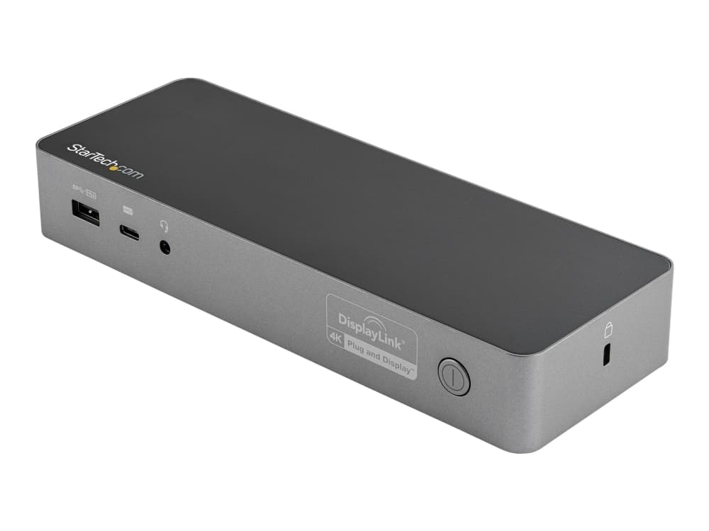 StarTech.com USB-C & USB-A Dock - Hybrid Universal Laptop Docking Station w/ 100W Power Delivery - Dual Monitor 4K 60Hz HDMI & DisplayPort (DK30C2DPE