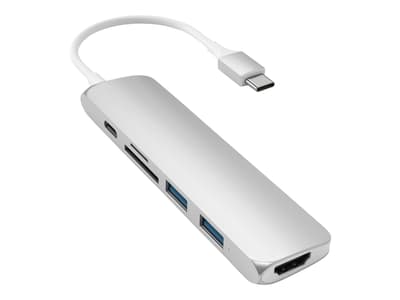 Satechi Slim Type-C Multi-Port Adapter V2 - Dokkingstasjon - USB-C