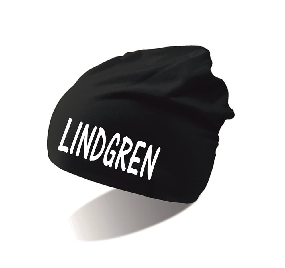 Mössa Lindgren svart/vit Fairtrade