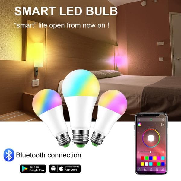 20 lägen Dimbar E27 RGB LED Smart-lampa