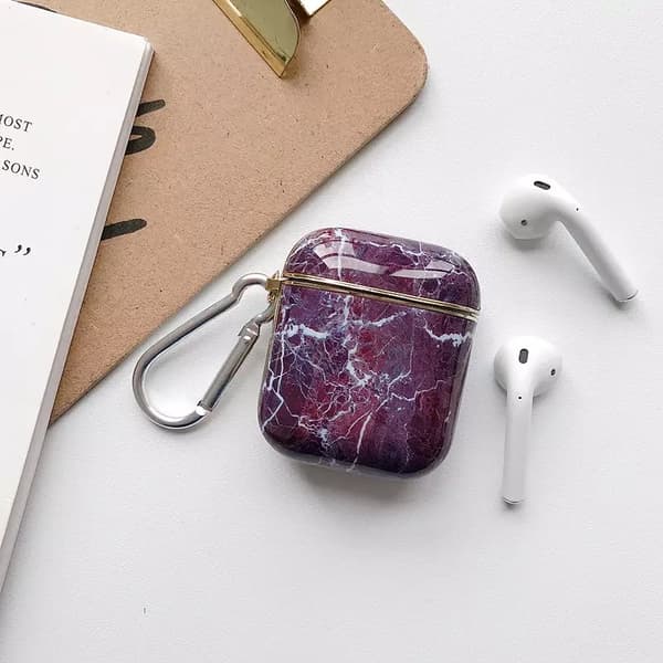 AirPods 1 & 2 case purple marble