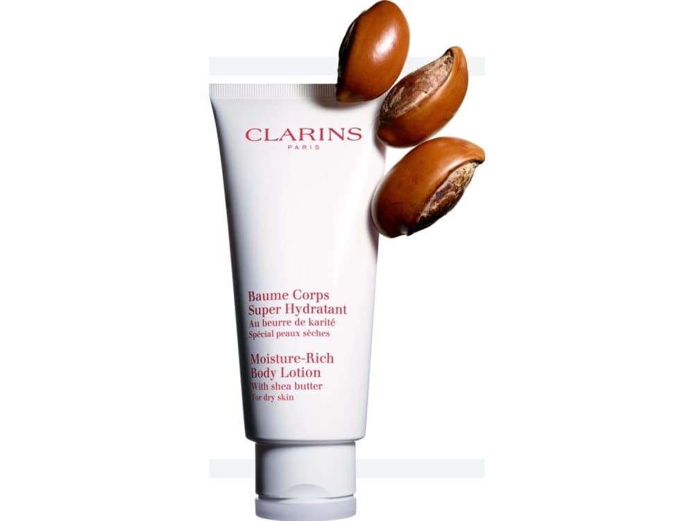 Clarins Moisture Rich Body Lotion with Shea Butter for Dry Skin 100ml
