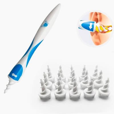 Korvanpuhdistin sis. 16 spiraalipäätä