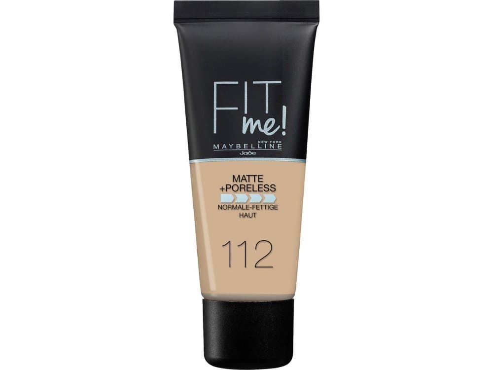 Maybelline FIT ME FDT MATTE.TB.NU 112 Soft Bei, Rør, Væske, Beige, Soft Beige, Lys, Nøytral