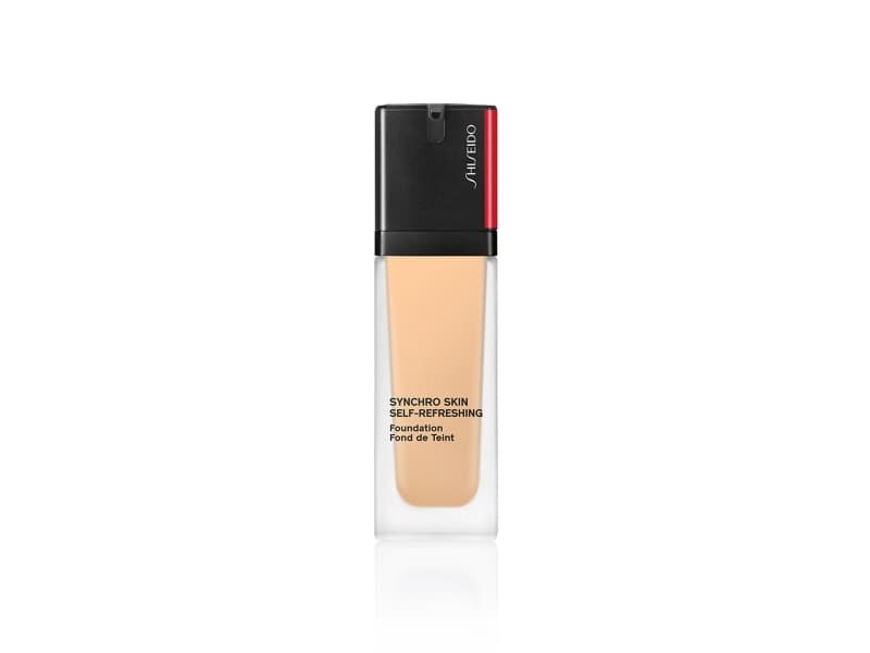 Shiseido Synchro Skin Self-Refreshing Foundation, Pumppupullo, Nestemäinen, Shell, Universaali, Kosteuttava, Raikastava, Luonnollinen