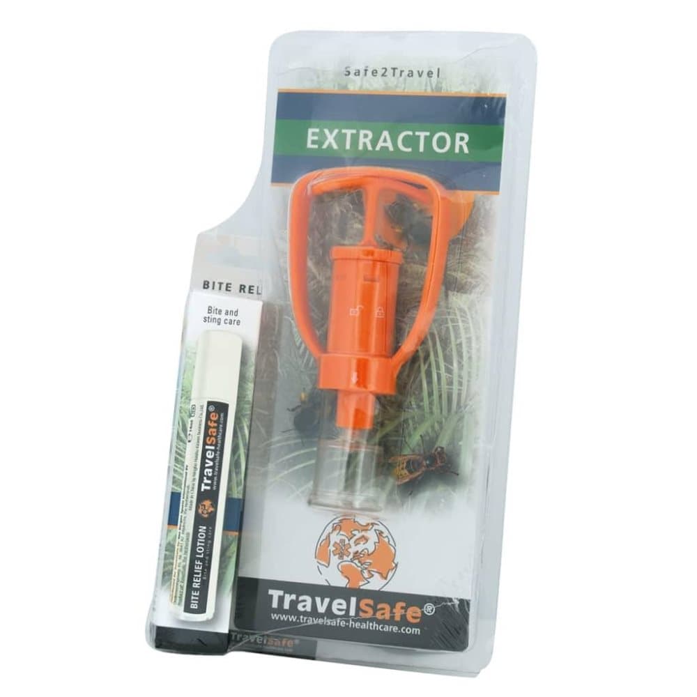 Travelsafe ekstraktionstang og lotion til lindring efter bid og stik