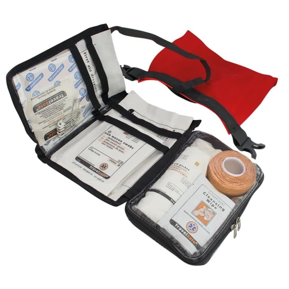 Travelsafe førstehjælpssæt i 43 dele Globe Waterproof rød