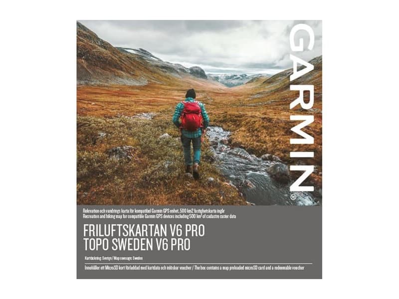 Garmin TOPO Sweden v6 PRO, Eurooppa, Ruotsi, Garmin, Auto, MicroSD/SD