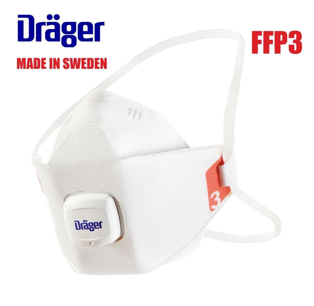 5st CE FFP3 NR D Dräger X-plore® 1930 V Skyddsmask Andningsskydd Munskydd Ventil