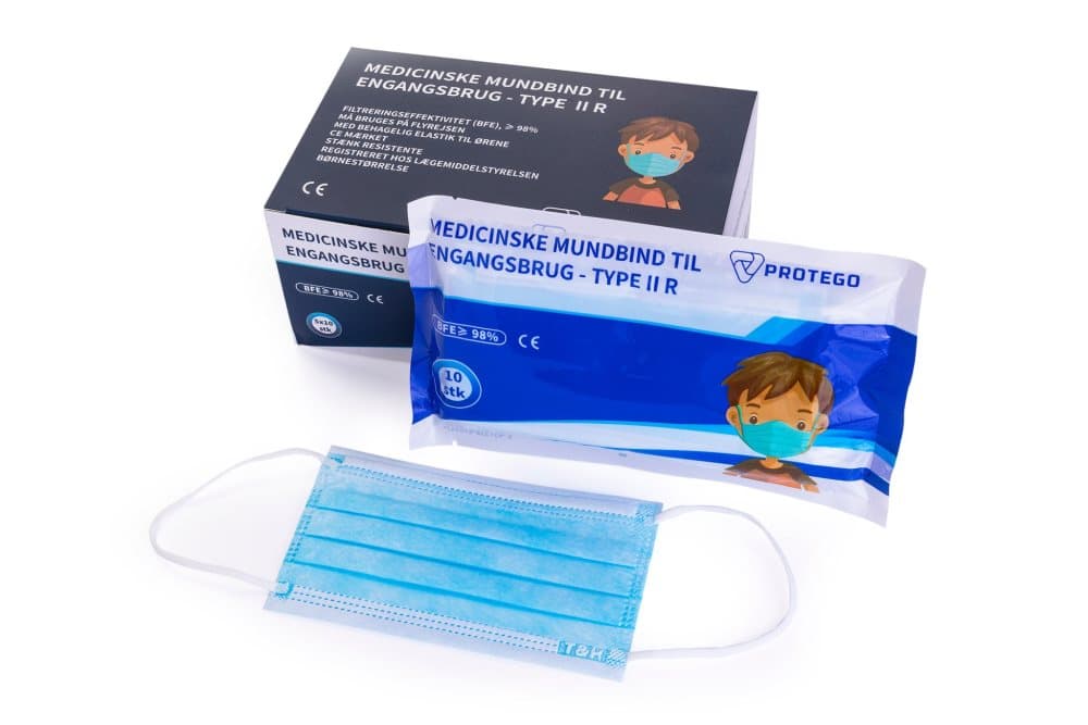 Medicinsk / Kirurgisk Mundbind - Type 2 /R - Til Børn
