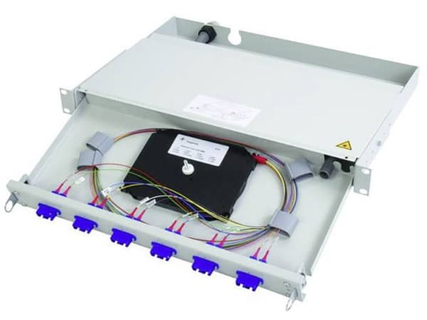 Telegärtner LWL-Patchpanel 24 porte LCD 1 U