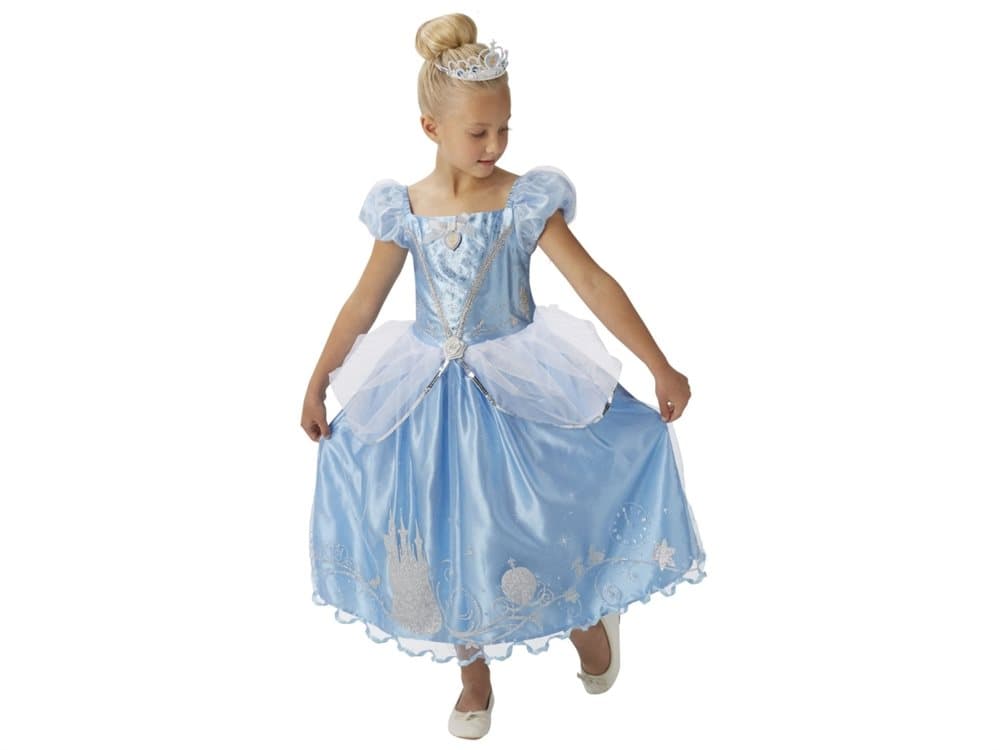 Disney Prinsesse Askepot Deluxe Kjole Udklædningstøj (3-9 år)(Str. 104/S)