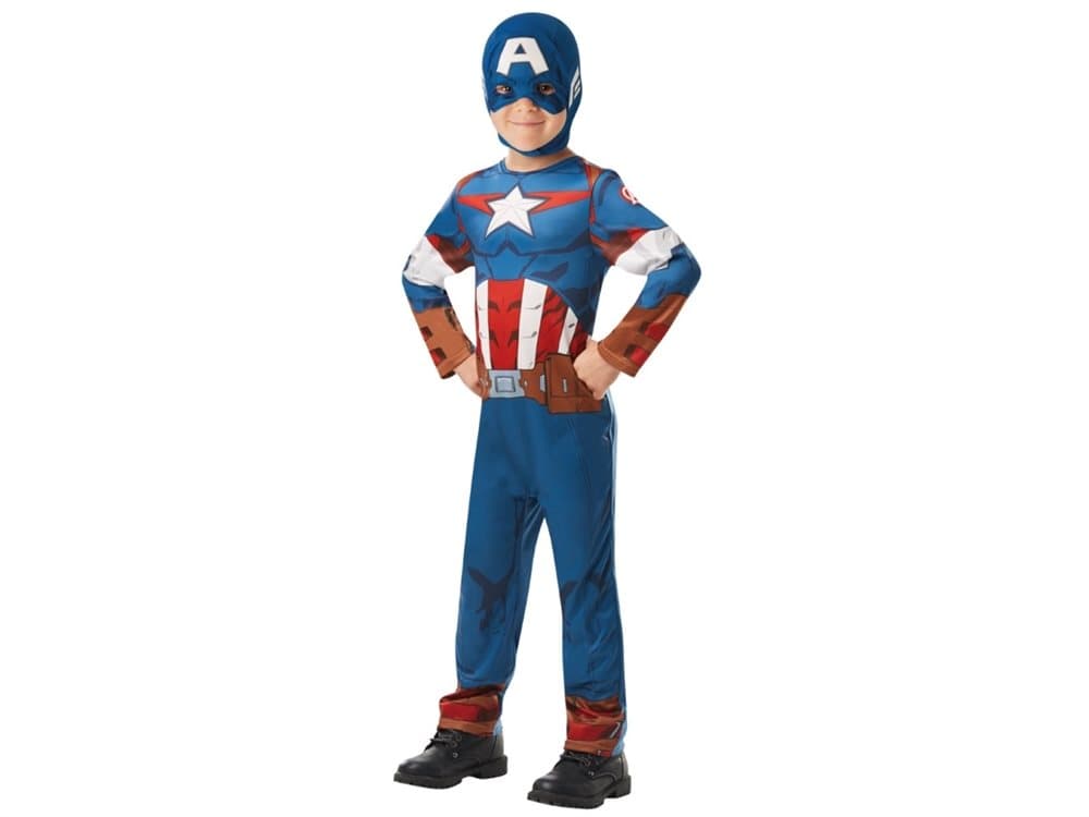 Captain America Classic Kostume Udklædningstøj (3-9 år)(Str. 104/S)