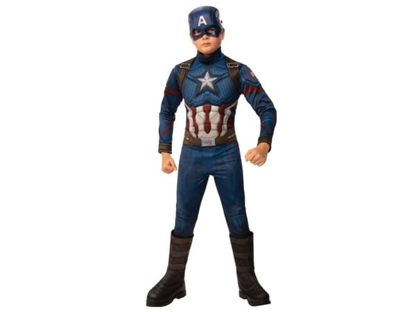 Avengers ENDGAME Captain America Deluxe Kostume (3-10 år)(Str. 128/L)