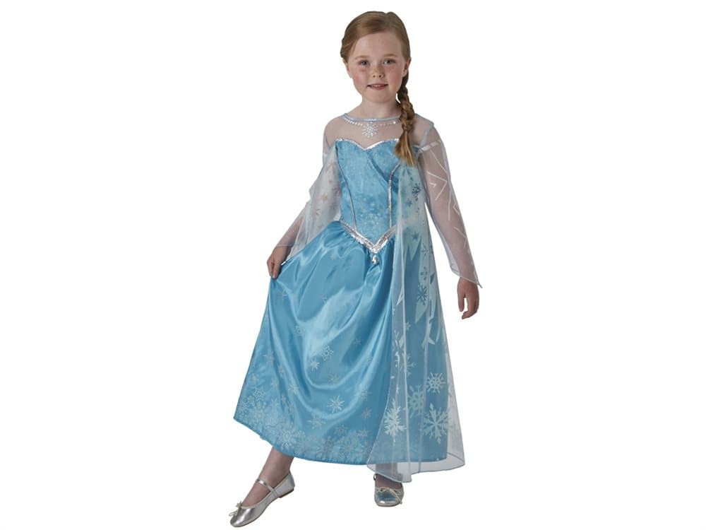 Disney Frost 2 ELSA Deluxe Kjole Udklædningstøj (3-9 år)(Str. 104/S)