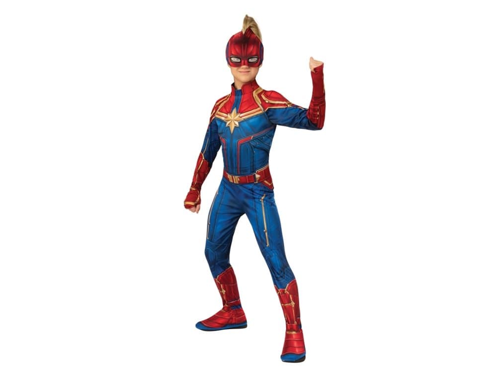 Captain Marvel Kostume Udklædningstøj (3-7 år)(Str. 122/S)