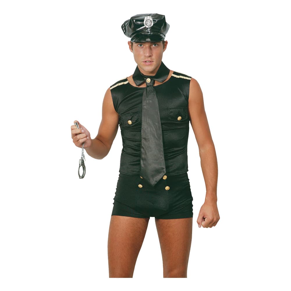 Politimann med Shorts Karnevalsdrakt