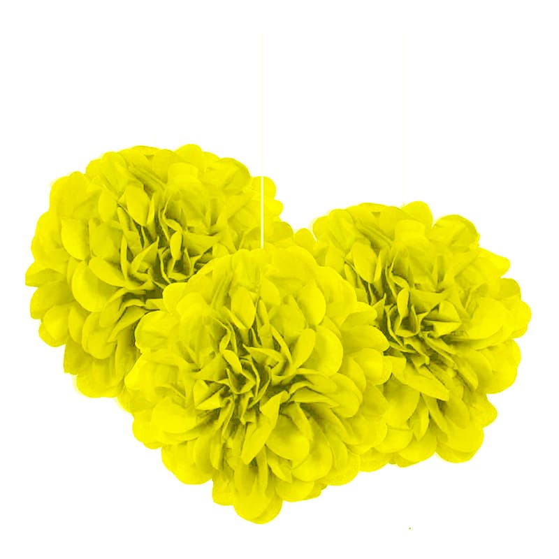 Pom Pom Mini Gule Hengende Dekorasjon