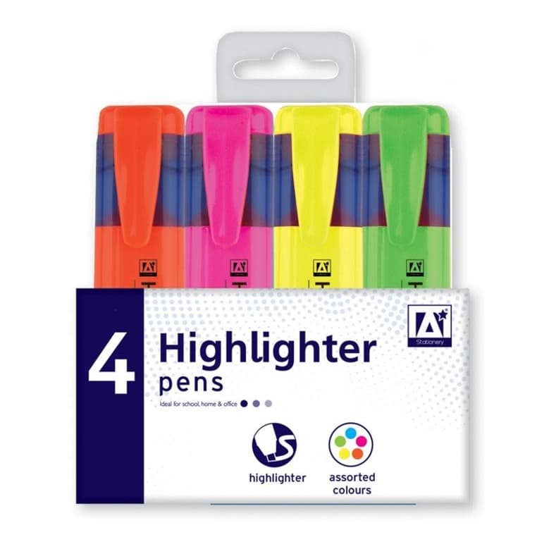 A Star Highlighters (paket med 4)