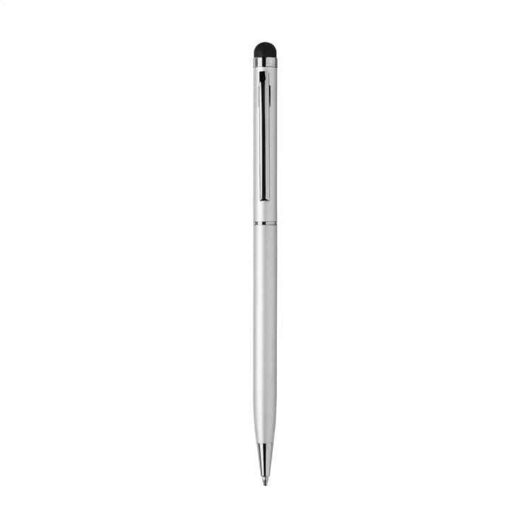 Silver 2 i 1 kuglepunkt + Stylus Pen til iPad, iPhone + flere ..