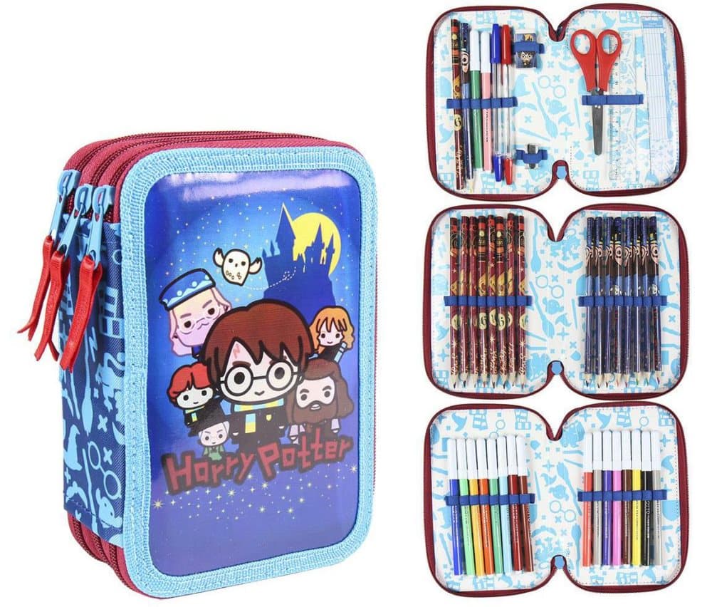 Harry Potter Charms 43-dels Trippel Penalhus Med Indhold