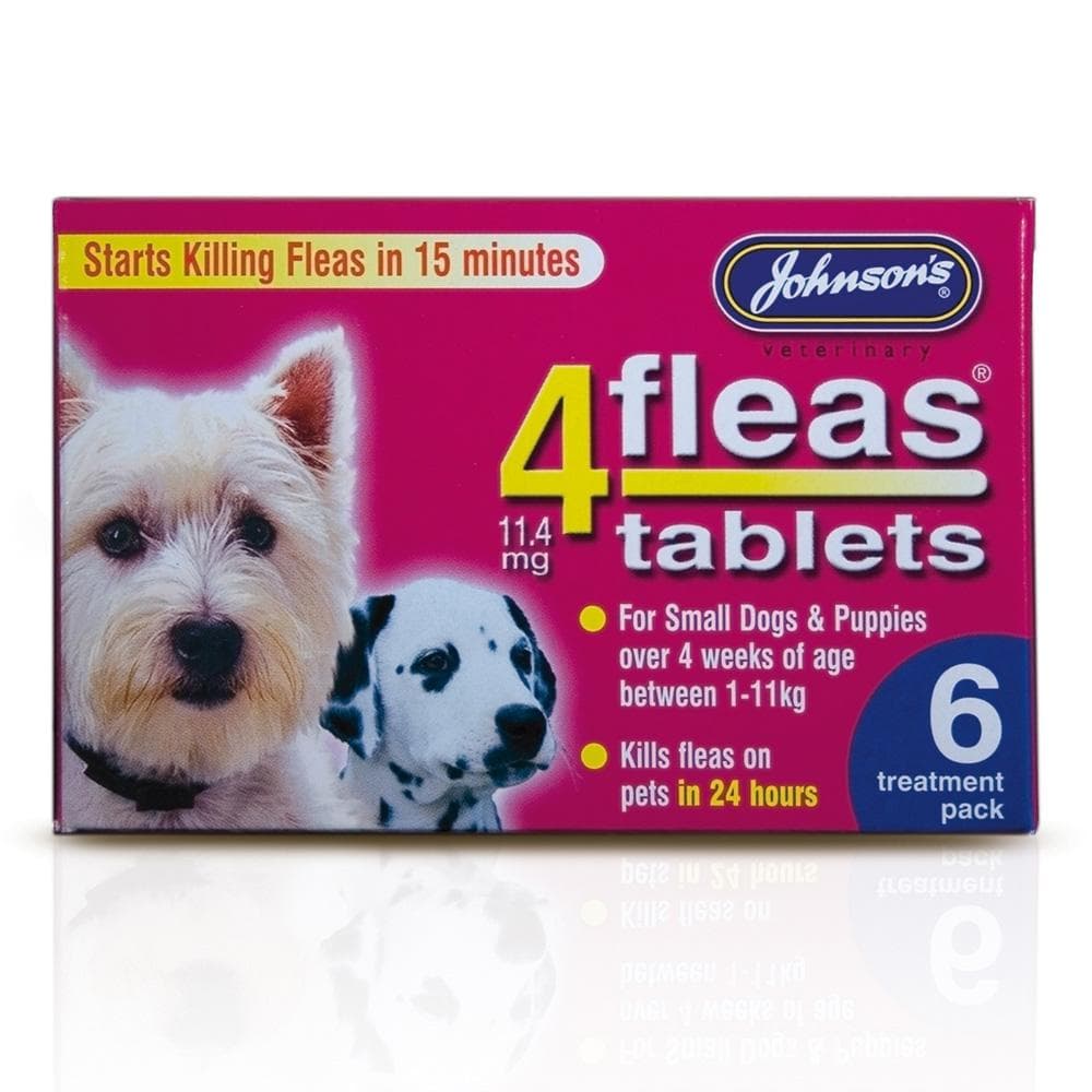 Johnsons 4Fleas Flea Treatment Tablets - Small Dogs (6 x 6 Tablets)