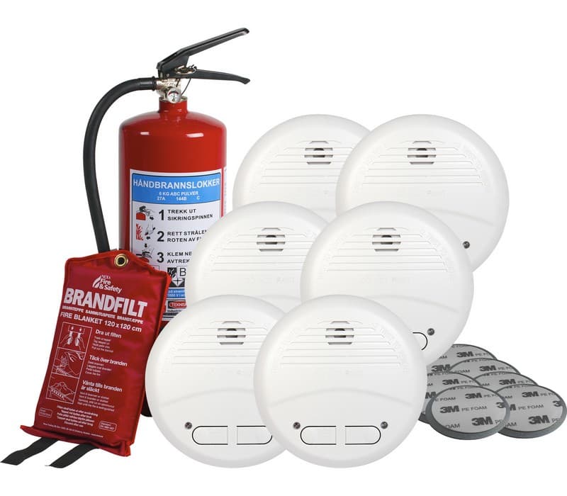 Brannsikkerhetspakke 6 pk