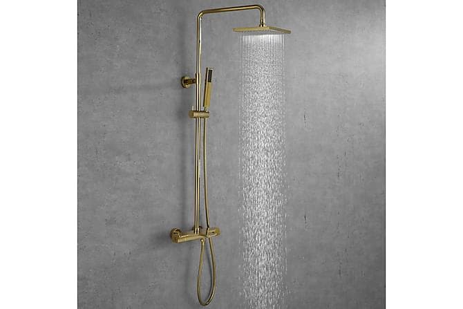 Bathlife Välla Takdusjsett med Badekartut Messing