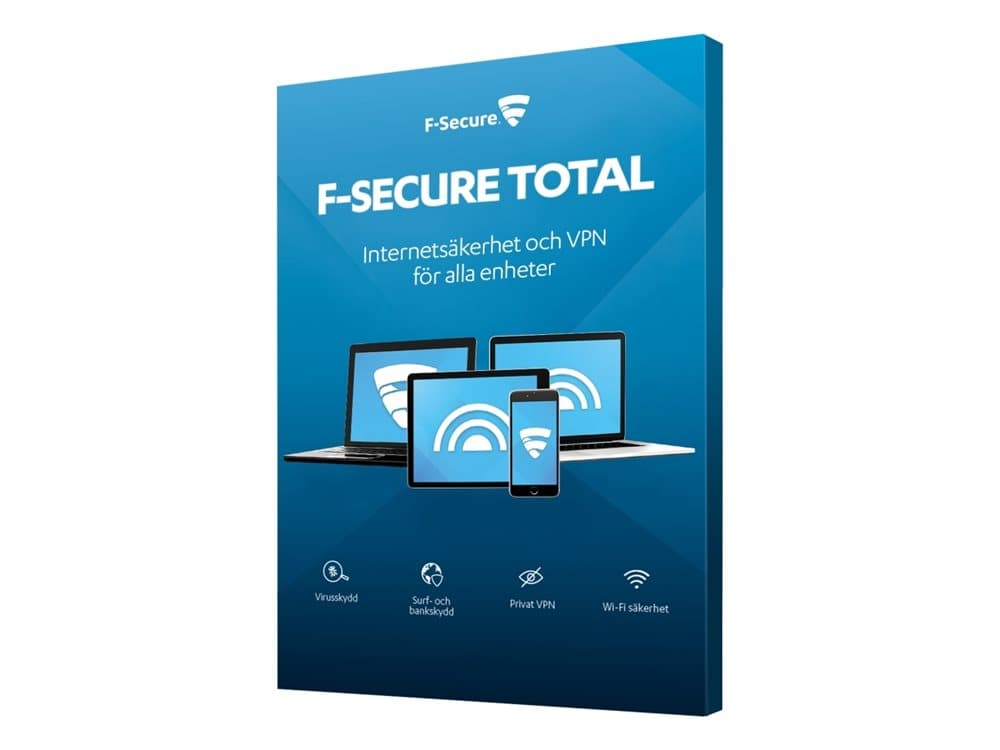 F-Secure Total - Abonnementslisens (1 år) - inntil 5 enheter - Win, Mac, Android, iOS - Nordisk