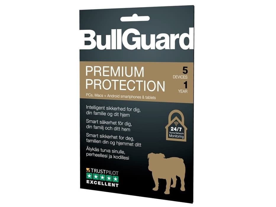 BullGuard Premium Protection 2019 - Abonnementslisens (1 år) - 5 enheter - Win, Mac, Android