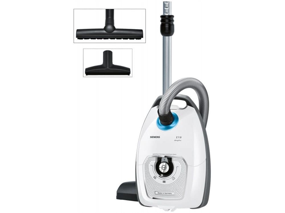 Siemens VSZ7442S, 650 W, Cylinderdammsugare, Torr, Dammpåse, Allergy Plus, Filtrering