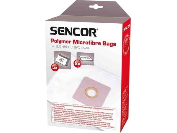 K&M S31 MICRO Sencor SVC45 RD/WH poser 5 stk + 2 filtre