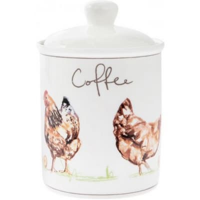 Landshöns keramisk kaffekanna