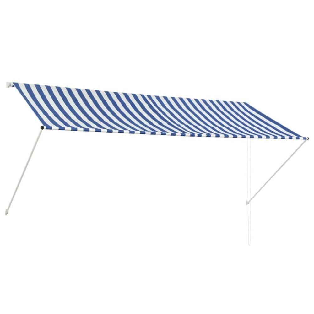 vidaXL foldemarkise 300x150 cm blå og hvid