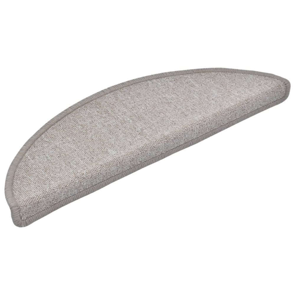 vidaXL Trappstegsmattor 15 st taupe 56x17x3 cm