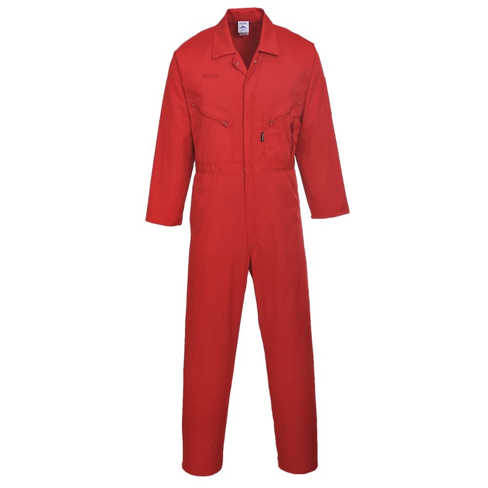 Portwest Liverpool-zip Workwear Coverall för herrar (paket med 2)