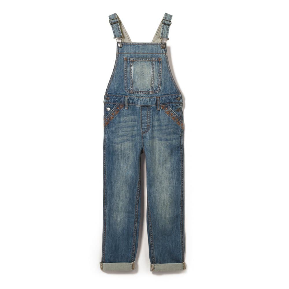 FatFace Childrens Girls Denim Dungarees
