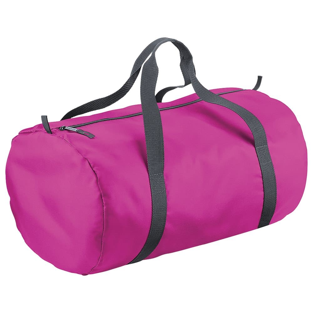 BagBase Packaway Barrel Bag / Duffle Water Resistant Travel Bag (32 Litres) (Pack of 2)