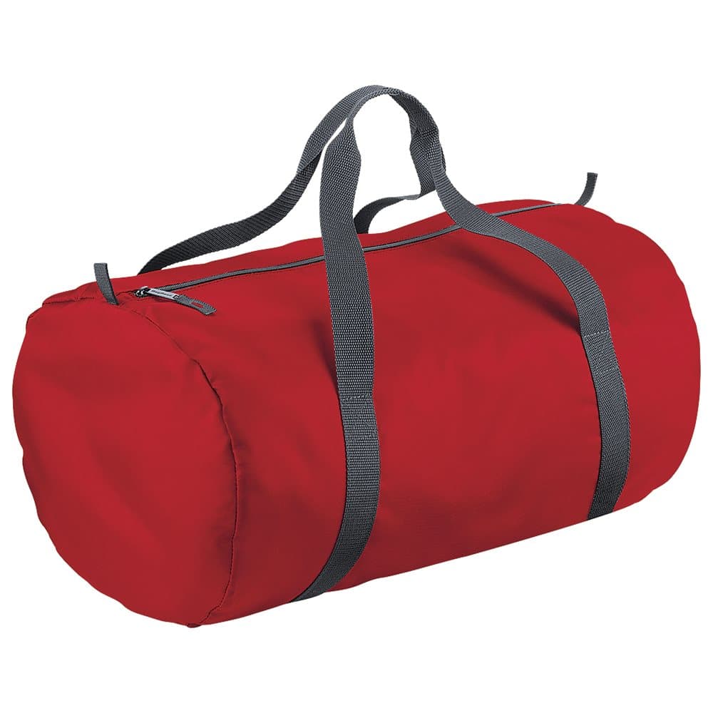 BagBase Packaway Barrel Bag / Duffle Water Resistant Travel Bag (32 Litres) (Pack of 2)