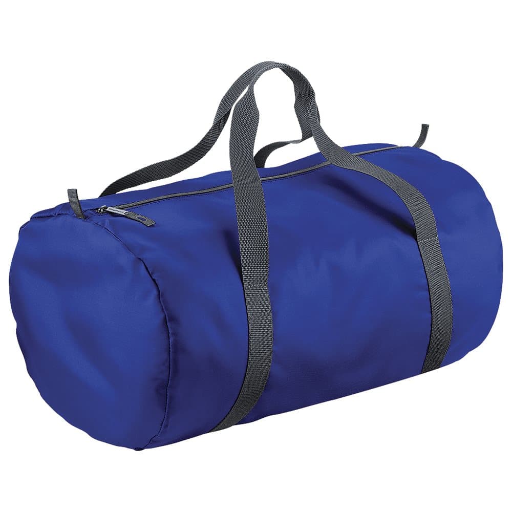BagBase Packaway Barrel Bag / Duffle Water Resistant Travel Bag (32 Litres) (Pack of 2)