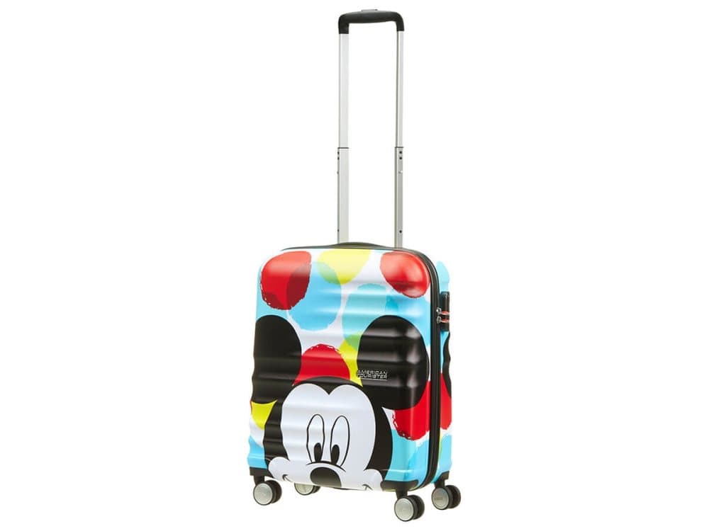 American Tourister Wavebreaker Disney, Spinner, Multifärg, Mickey Close-Up, Medium, Akrylnitrilbutadienstyren (ABS), 4 hjul