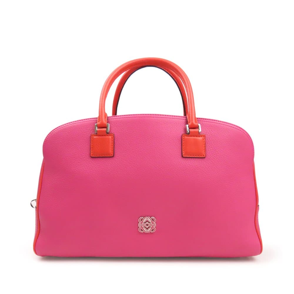 Loewe Leather Boston Bag Pink